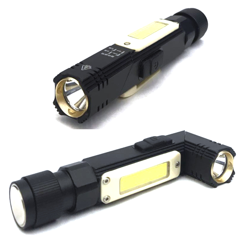 COB+LED Torch Light USB Charging